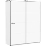 Time omara z drsnimi vrati, bela | Shoptok.si