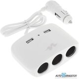 Sumex punjač za kola 3xMESTO za upaljač i 2x usb beli | ePonuda.com