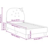  Okvir kreveta za malu djecu s naslonom Ružičasta 70 x 140 cm | shoptok.hr