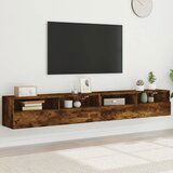  The Living Store Stenske TV omarice dimljeni hrast 100x30x30 cm inženirski les - TV Stenska Omarica, (21555771) | Shoptok.si