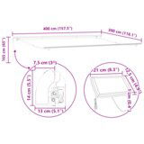 vidaXL Ročna Retraktibilna Tenda z LED bela 400x350 cm, Zamenjava tenda za okvir 4x3.5 m bela | Shoptok.si