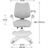  Dječja okretna stolica Junior 4.6 siva | shoptok.hr