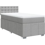  Okvir kreveta s oprugama i madrac svjetlosivi 80x200cm tkanina | shoptok.hr