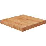 vidaXL Kvadratna mizna plošča svetlo rjava 40x40x4 cm trdna hrastovina Cene