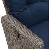vidaXL vrtna sofa za ležanje s jastucima sivi poliratan obliku slova L | shoptok.hr