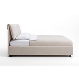 Bonami Selection Bež oblazinjena zakonska postelja s prostorom za shranjevanje z ležiščem/roštom 160x200 cm Myra Pillow - | Shoptok.si