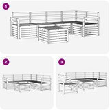  Set vanjskih sofa 6 kom. Prirodna Poliester | shoptok.hr