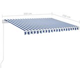  Automatska tenda na uvlačenje 3 5 x 2 5 m plavo-bijela | shoptok.hr