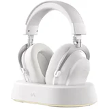 bežične gaming slušalice V9 turbo 60mm/Tri-mode/2000mAh/Icy white + charging dock rgb