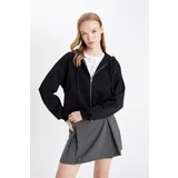 Defacto Coool Standard Fit Hooded Zipper Sweatshirt