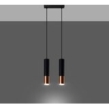  Sollux SL.0947 - Luster na sajli LOOPEZ 2xGU10/10W/230V crna/bakrena | Eponuda.com