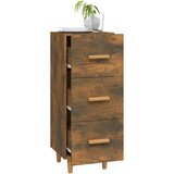  Komoda boja dimljenog hrasta 34 5x34x90 cm konstruirano drvo | shoptok.hr