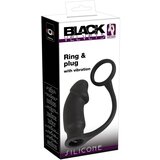 Black Velvets Silicone Ring & Plug with Vibration | Shoptok.si
