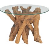 The Living Store Klubska mizice trdna naplavljena tikovina 60 cm - Klubska Mizica, (21574744) | Shoptok.si