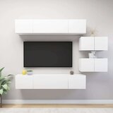 Komplet TV omaric 6-delni bela iverna plošča, (20730501) | Shoptok.si
