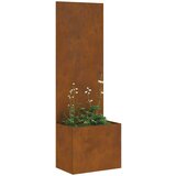 vidaXL Privatnost u vrtu Rezbarija Rđa 50 x 140 cm Otporni čelik | shoptok.hr