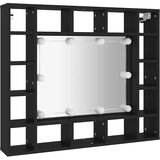  LED ormarić s ogledalom crni 91 x 15 x 76,5 cm | shoptok.hr