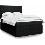 Krevet s oprugama i madracem crni 140 x 190 cm od tkanine | shoptok.hr