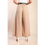 Fenzy Elegantne Duge Hlače S Remenom, Bež Boje | shoptok.hr
