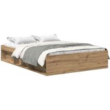 vidaXL Posteljni okvir brez vzmetnice artisian hrast 160x200 cm | Shoptok.si