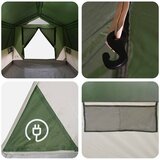  Tunelski šator s krovom Zelena 8 osoba Poliester i čelik | shoptok.hr