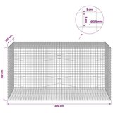  Gabion s žicom debljine 3 5 mm i mrežom 5x5 cm 200x100x100 cm - 100 cm 100 cm 200 cm | shoptok.hr