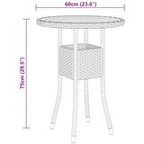  Vrtna jedilna garnitura 3-delna poli ratan siva, (20667257) | Shoptok.si