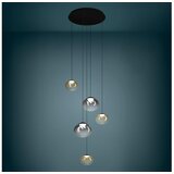 Eglo 390482 - led prigušiva luster na sajli pantoja 5xLED/5,8W/230V bež/zadimljena +daljinski upravljač | Eponuda.com