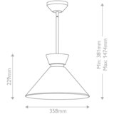 Elstead Lighting VISEČA SVETILKA Alora Mood 22,9/35,8 cm 60 W E27 | Shoptok.si