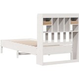  Krevet s regalom za knjige bez madraca bijeli 75x190cm borovina | shoptok.hr