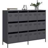 vidaXL Komoda antracit 135x39x103,5 cm hladno valjano jeklo | Shoptok.si