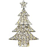 vidaXL Božično drevo med 120 LED Toplo bela 120 cm Ratan | Shoptok.si