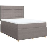 vidaXL Box spring postelja z vzmetnico taupe 160x200 cm blago, (21308592) | Shoptok.si