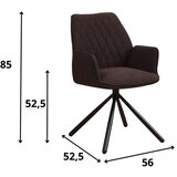 MID.YOU Set Naslanjačev Reims, Rjava, 2 Kos | Shoptok.si