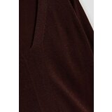 Marisse Brown Metallic Thread V-Neck Sweater | shoptok.hr