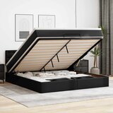  Otomanski krevet s madracima i LED crni 180x200 cm umjetna koža | shoptok.hr