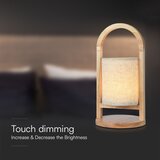  LED prigušiva punjiva stona lampa na dodir LED/1,5W/5V 3000K 1800 mAh bež | Eponuda.com