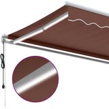 Tenda na automatsko uvlačenje s LED smeđa 450 x 350 cm | shoptok.hr