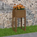 Maison Chic Visoka greda - Greda - Cvetlični Lonec medeno rjava 40x40x81 cm trdna borovina, (21790612) | Shoptok.si