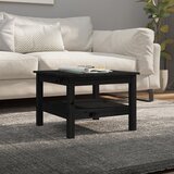 Furnova Klubska mizica črna 55x55x40 cm trdna borovina, (21915861) u