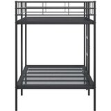 Krevet na kat bez madraca crni 100x200 cm čelik | Eponuda.com