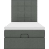 vidaXL Otomanski okvir kreveta s madraca tamnosivi 90x190cm tkanine | shoptok.hr