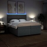  Krevet s oprugama i madracem tamnosivi 200 x 200 cm od tkanine | shoptok.hr