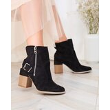Resti Black eco-suede women's high stiletto boots Acimra | ePonuda.com
