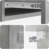 Stolna montirana na zid Betonska siva 87,5 x 34,5 x 17 cm | shoptok.hr