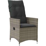 vidaXL Vrtna garnitura - 7-dijelni vrtni blagovaonski set sivi od poliratana - Bez naslona za noge 7 | shoptok.hr