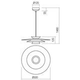  Redo 01-3003 - LED luster na sajli FARGO LED/16,5W/230V prečnik 50 cm bež/bela | Eponuda.com
