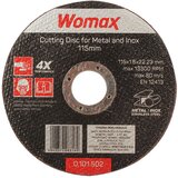 Womax rezna ploča, FI115x1.60mm Cene