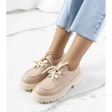 Gemre Beige women's lace-up shoes Labour | shoptok.hr