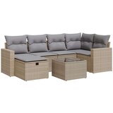 vidaXL 7-dijelni set vrtnih sofa od poliratana s jastucima bež | shoptok.hr